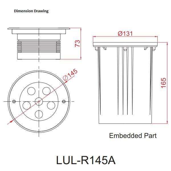 T1 Fixture [China]LED R145A Series IP67 Underground Light