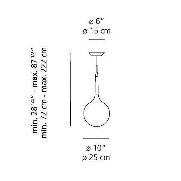 Y1 Home Decore [USA] Artemide Huub Ubbens, Michele De Lucch Castore 25 Suspension Light