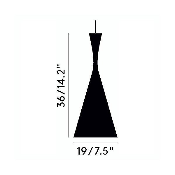 Y1 Home Decore [USA] Tom Dixon Beat Fat Pendant Shade by Tom Dixon (Black)-OPEN BOX RETURN