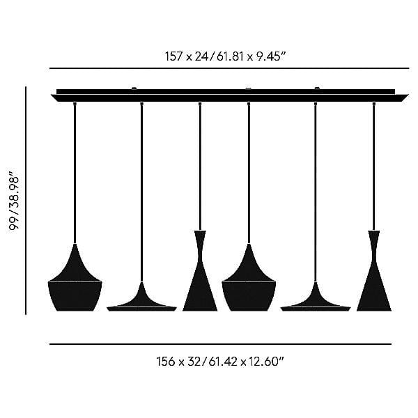 Y1 Home Decore [USA] Tom Dixon Beat Range Linear Suspension Light