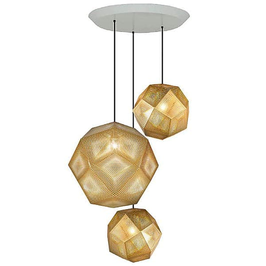 Y1 Home Decore [USA] Tom Dixon Etch Trio Round Multi-Light Pendant Light