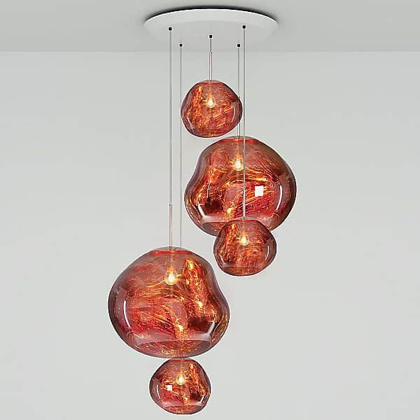 y1 Home Decore [USA] Tom Dixon Melt Large Round Multi-Light Pendant Light